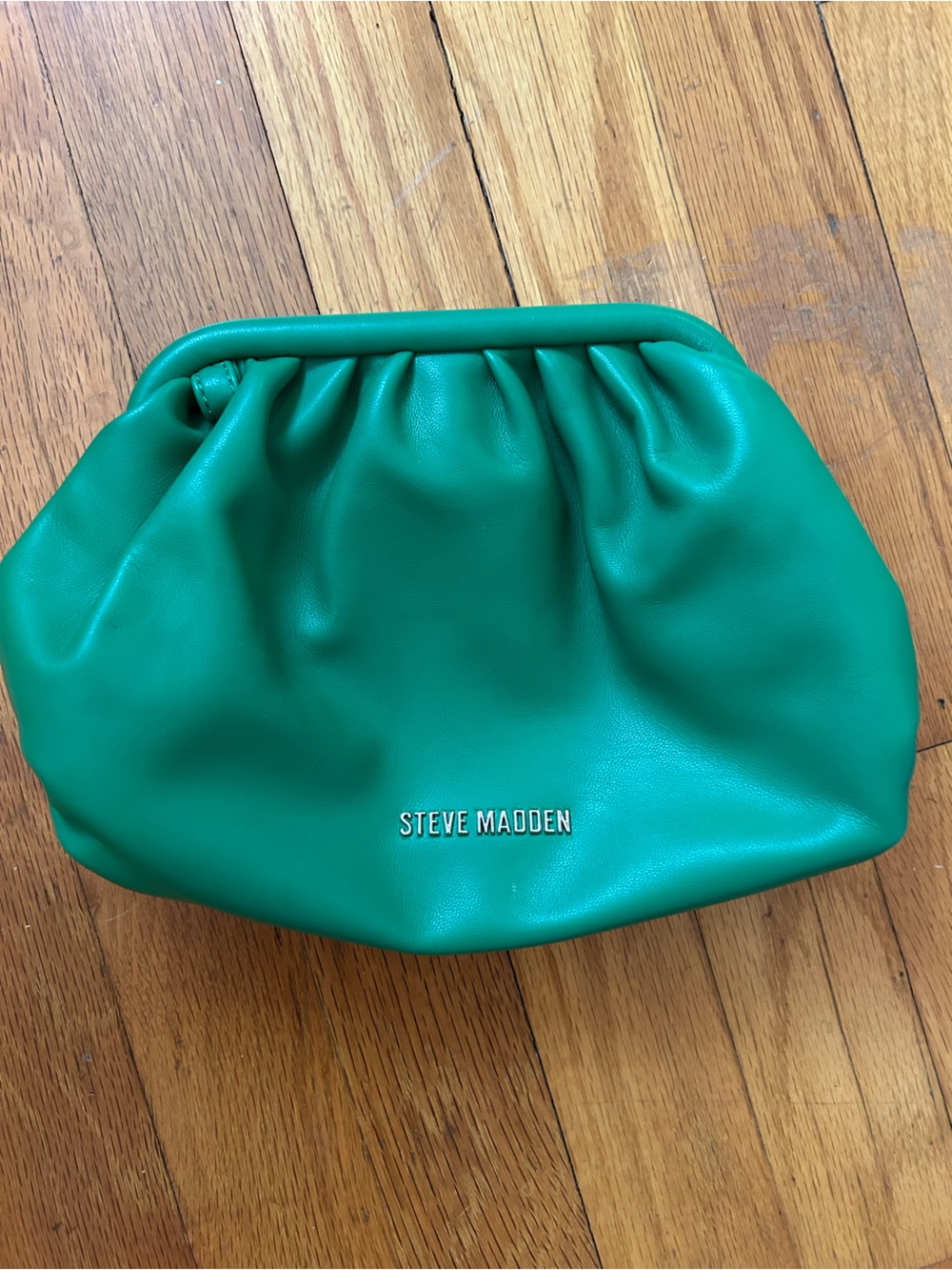 Steve Madden Kelly Green Gathered Pouch